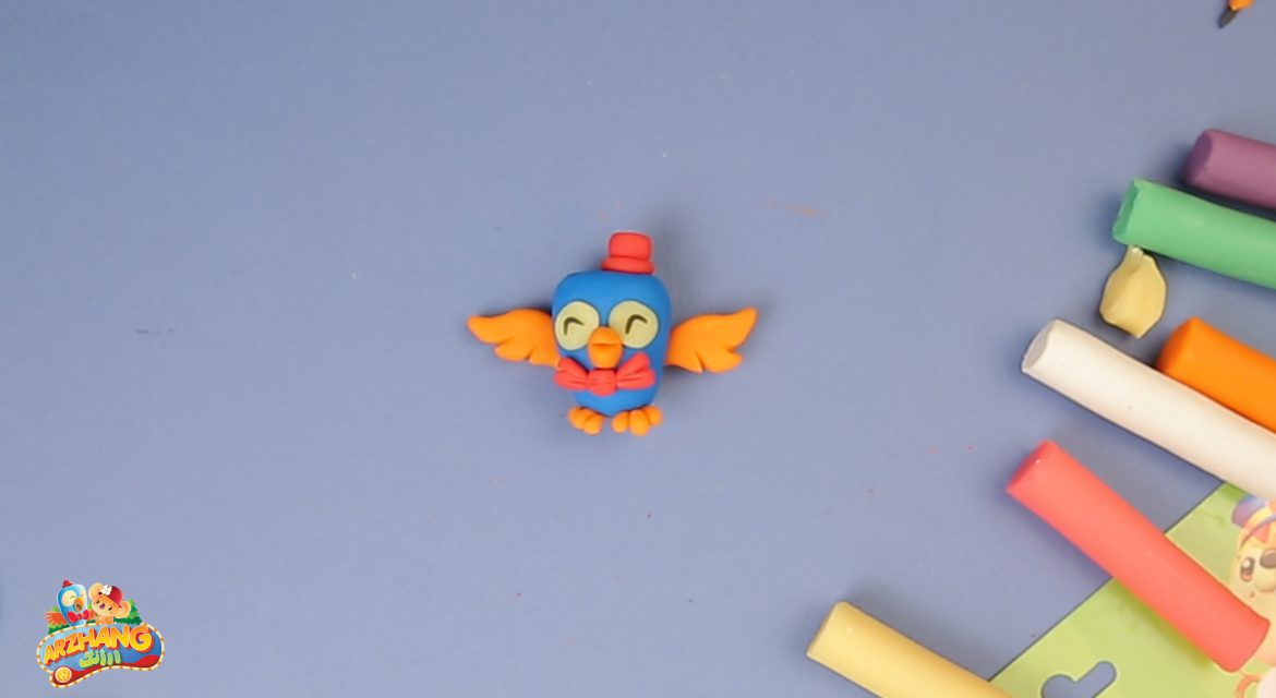 ساخت پرنده با خمیربازی