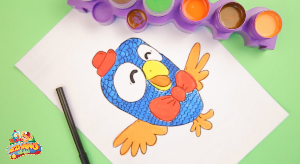 نقاشی با گواش و ماژیک